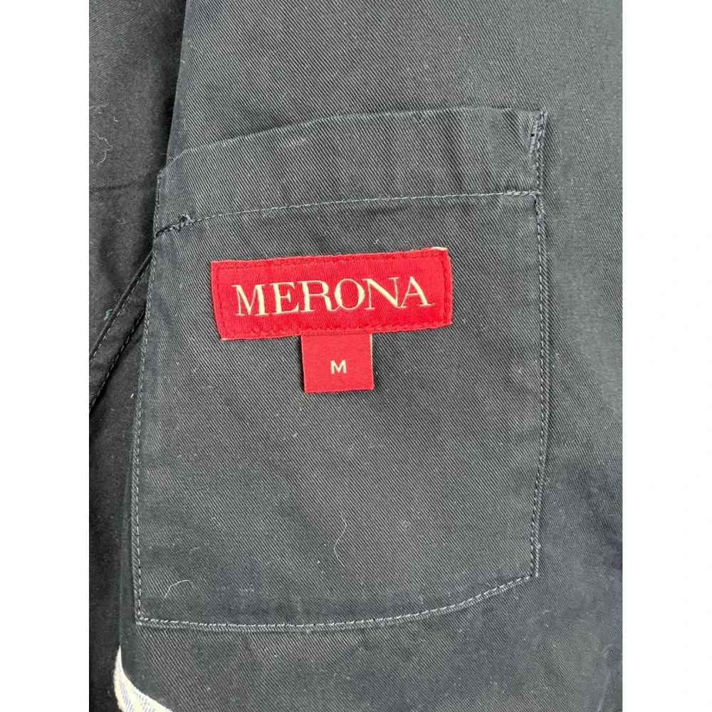 Merona Kensington Cotton Jacket Womens M Navy NWOT Two-Button Blazer 4227